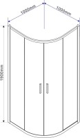 Душевой уголок Vincea Garda VSQ-1G100CH 100x100, профиль хром, стекло шиншилла