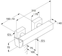 Смеситель для душа Kludi Decus 54831N575 брашированный никель PVD Смеситель для душа Kludi Decus 54831N575 брашированный никель PVD