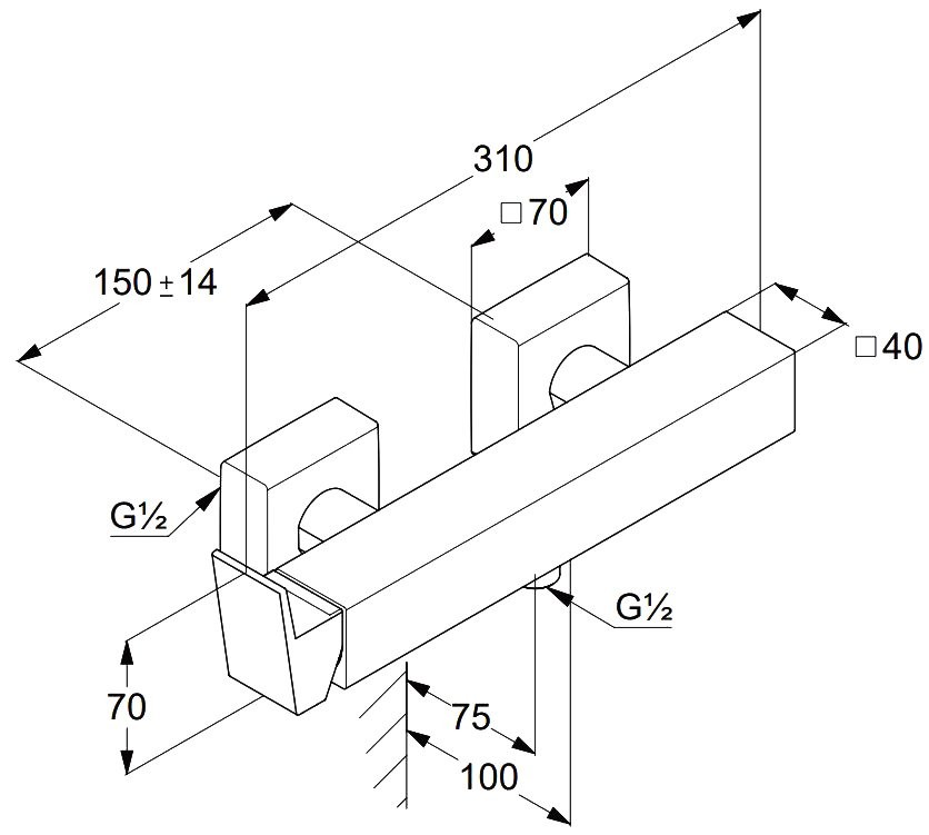 Смеситель для душа Kludi Decus 54831N575 брашированный никель PVD