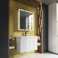 Тумба с раковиной Dreja Q Plus (D) 60 подвесная, белый глянец