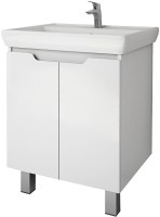 Тумба с раковиной Dreja Q Plus (D) 60 подвесная, белый глянец