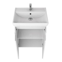 Тумба с раковиной Dreja Q Plus (D) 60 подвесная, белый глянец