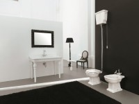 Унитаз ArtCeram Hermitage HEV003 с высоким бачком, с микролифтом, фурнитура хром