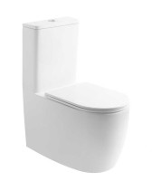 Унитаз-моноблок напольный SantiLine SL-5047 с микролифтом, безободковый