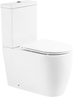 Унитаз-компакт напольный BelBagno Marino BB105CPR безободковый, крышка BB870SC с микролифтом, бачок BB105T