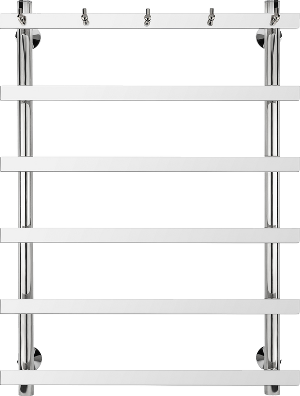 Полотенцесушитель электрический Secado Понтида 1 К, L 80x60 см, подключение слева, глянцевый хром, лесенка