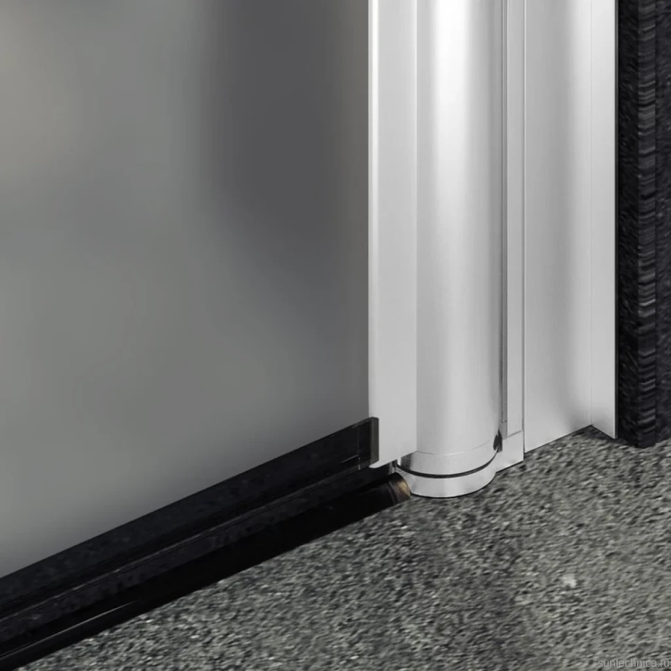 Душевая дверь в нишу Maybahglass MGD-435-1 80 см, профиль матовый белый, стекло сатин
