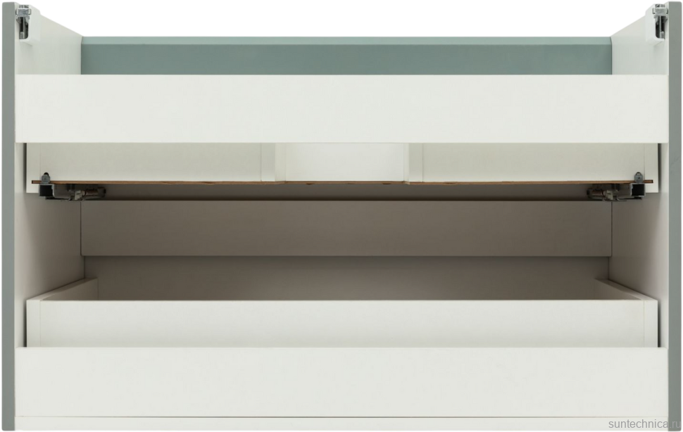 Тумба с раковиной Aquanet Вега 2.0 80 подвесная, мисти грин