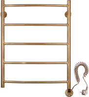 Полотенцесушитель электрический Secado Милан 1 плюс 75x55 см, подключение справа, бронза, лесенка, латунь