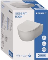 Унитаз подвесной Geberit iCon 500.784.01.1 с сиденьем и быстросъемной крышкой с микролифтом