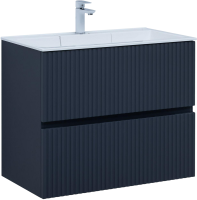 Тумба с раковиной Aquanet Джейн 80 подвесная, маренго