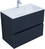 Тумба с раковиной Aquanet Джейн 80 подвесная, маренго