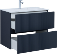 Тумба с раковиной Aquanet Джейн 80 подвесная, маренго