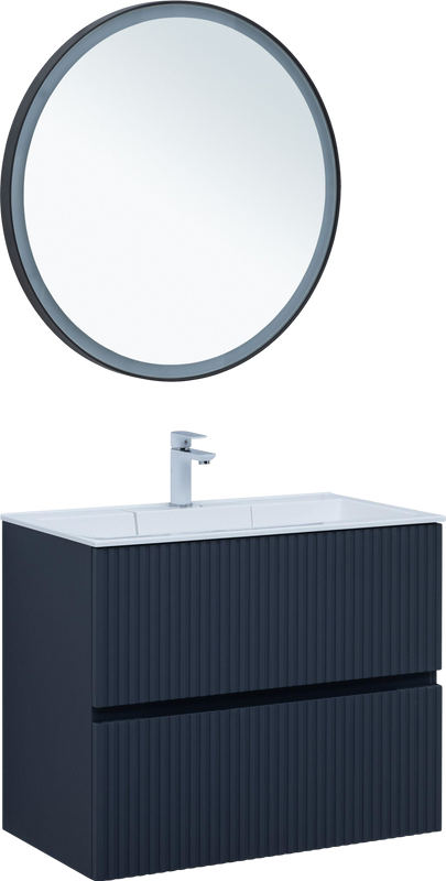 Тумба с раковиной Aquanet Джейн 80 подвесная, маренго