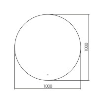 Зеркало круглое Abber Mond AG6203SL-1.0 100 см, с подсветкой