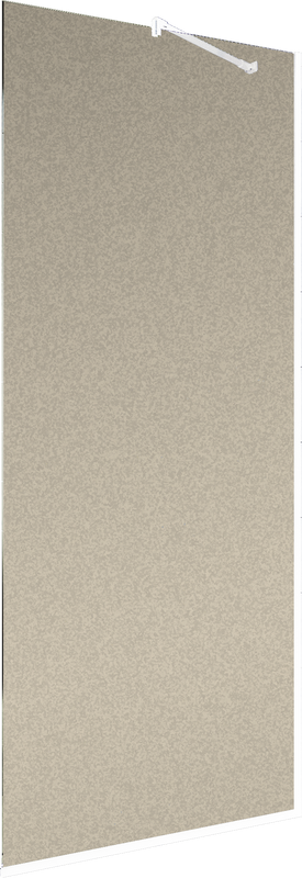 Душевая перегородка Maybahglass MGD-1354-1у 99 см, профиль белый, стекло бронза матовое