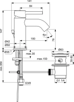 Смеситель для раковины Ideal Standard Ceraline BC193AA Смеситель для раковины Ideal Standard Ceraline BC193AA