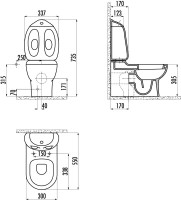 Детский унитаз-компакт Creavit Ducky DC361
