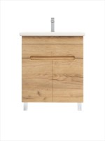 Тумба с раковиной SanStar Модена 70 напольная, дуб крафт золотой