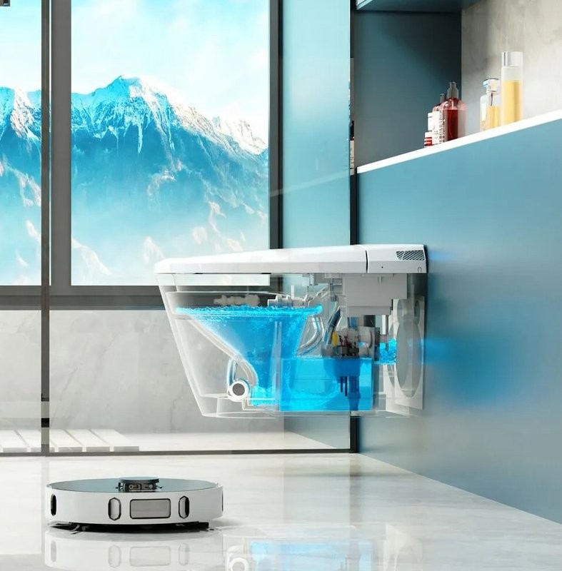 Комплект 2 в 1 Abber Bequem AC1119S-AC0101P2 Унитаз-биде электронный, подвесной + Монтажная рама