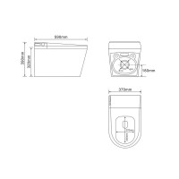 Комплект 2 в 1 Abber Bequem AC1119S-AC0101P2 Унитаз-биде электронный, подвесной + Монтажная рама