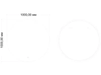 Зеркало круглое Art&Max Sanremo AM-San-1000-DS-F-Nero 100х100, черное, с LED-подсветкой, 6000k