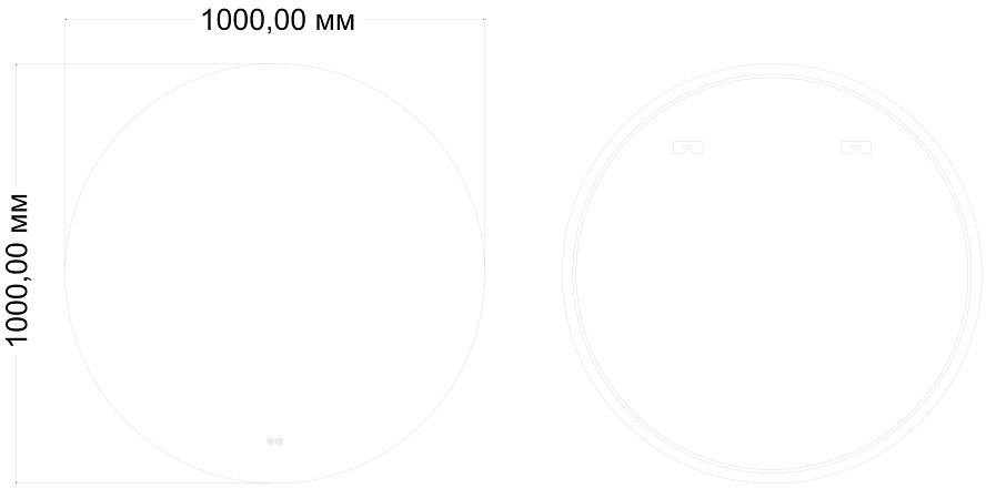 Зеркало круглое Art&Max Sanremo AM-San-1000-DS-F-Nero 100х100, черное, с LED-подсветкой, 6000k