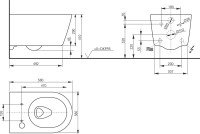 Умный унитаз подвесной Toto RP CW542EY крышка RW TCF801CG#NW1 с биде и микролифтом