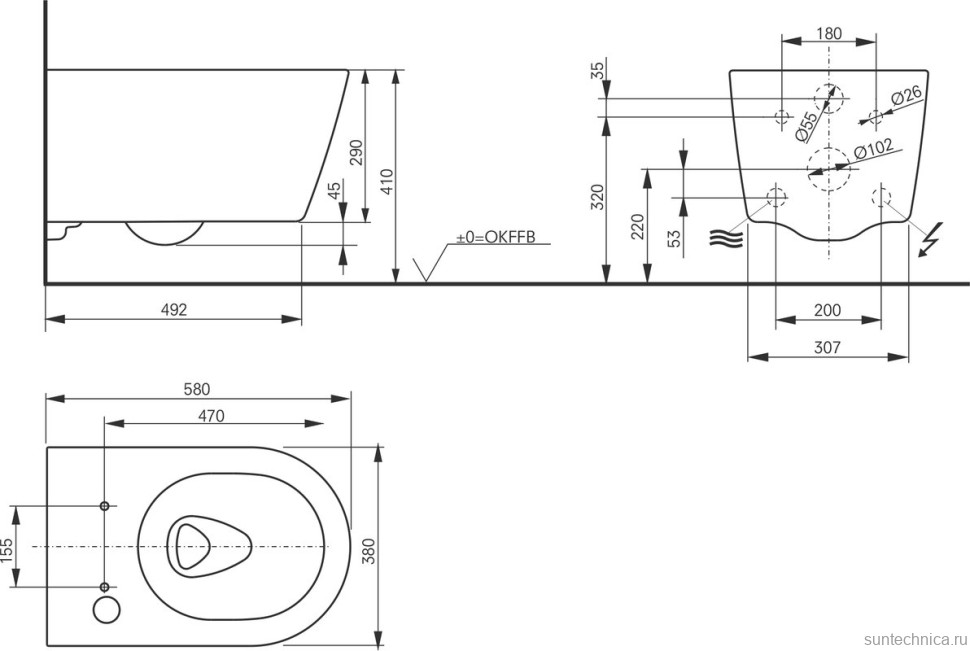 Умный унитаз подвесной Toto RP CW542EY крышка RW TCF801CG#NW1 с биде и микролифтом