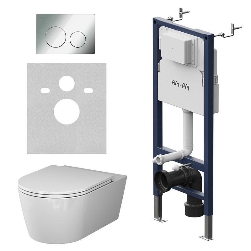 Комплект 5 в 1 AM.PM Func IS90151.8F1701 с сиденьем микролифт