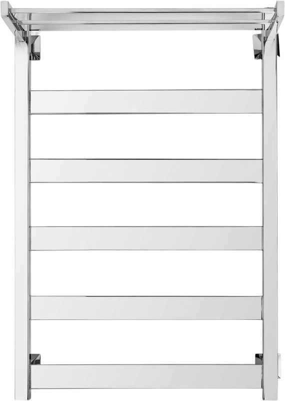 Полотенцесушитель водяной Secado Комано 1 СП 80х50 80x55 см, хром, лесенка, с полкой