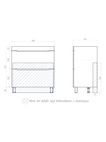 Тумба с раковиной Vigo Wave 80 дуб золотой