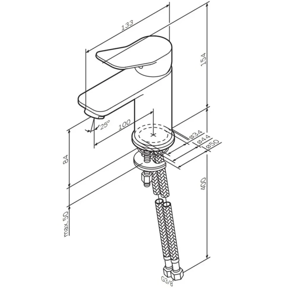Смеситель для раковины AM.PM X-Joy F85A02100 хром