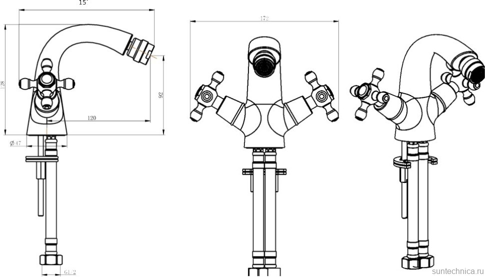 Смеситель для биде Boheme Camelia 276