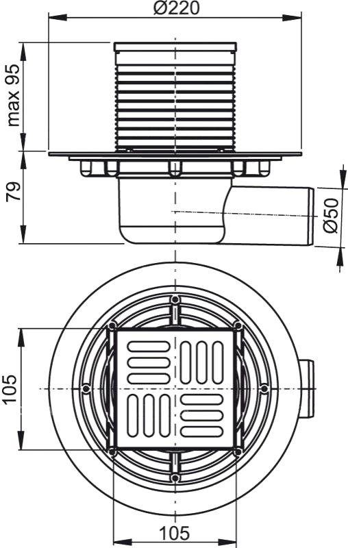 Душевой трап AlcaPlast APV 1311