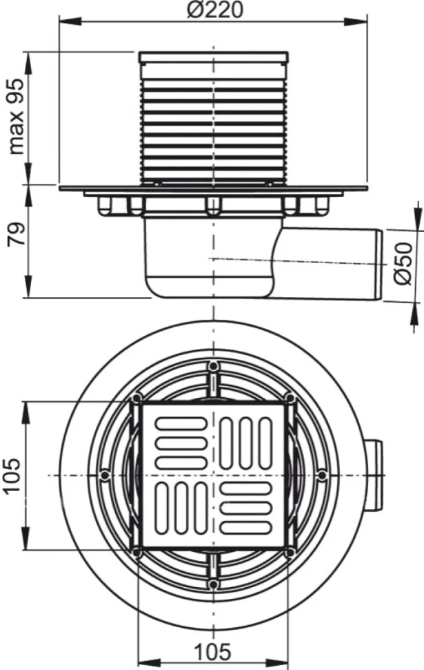 Душевой трап AlcaPlast APV 1311