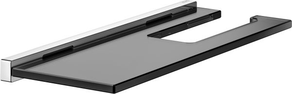 Держатель туалетной бумаги Keuco Edition 90 19173018000 дымчатое стекло, с полкой для телефона