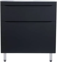 Тумба под раковину Style Line Бергамо Мини 90 Люкс Plus напольная, антискрейтч черная