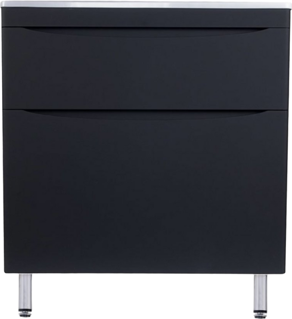 Тумба под раковину Style Line Бергамо Мини 90 Люкс Plus напольная, антискрейтч черная