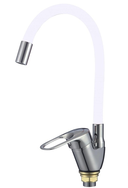 Смеситель для кухни Fmark FM4104-02 с гибким изливом, хром