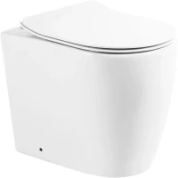 Унитаз приставной напольный BelBagno Marino BB105CBR безободковый, крышка BB2034SC с микролифтом