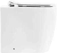 Унитаз приставной напольный BelBagno Marino BB105CBR безободковый, крышка BB2034SC с микролифтом