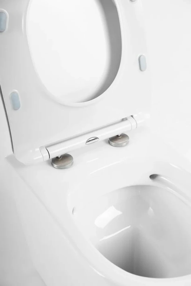 Унитаз приставной напольный BelBagno Marino BB105CBR безободковый, крышка BB2034SC с микролифтом