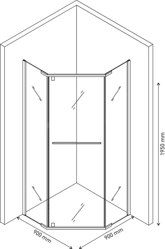 Душевой уголок Ceruttispa ZP91B 90x90, профиль черный