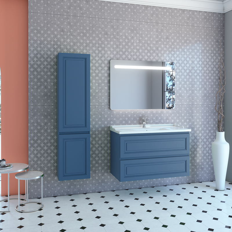 Мебель для ванной комнаты Caprigo Wales Смальти 100 бриллиантово-синяя