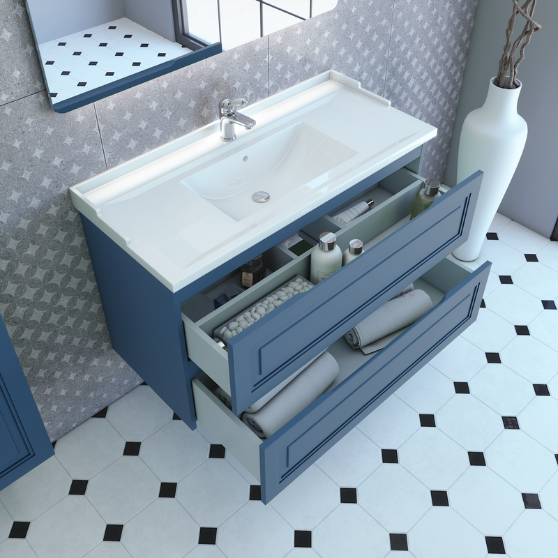 Мебель для ванной комнаты Caprigo Wales Смальти 100 бриллиантово-синяя