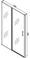 Душевая дверь в нишу Ceruttispa Gloria D120 120 см, профиль хром