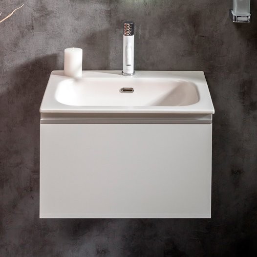 Тумба с раковиной Armadi Art Vallessi 60 белый глянец