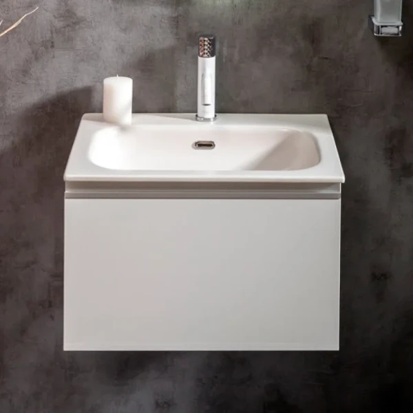 Тумба с раковиной Armadi Art Vallessi 60 белый глянец
