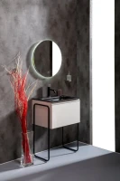 Тумба с раковиной Armadi Art Vallessi 60 белый глянец